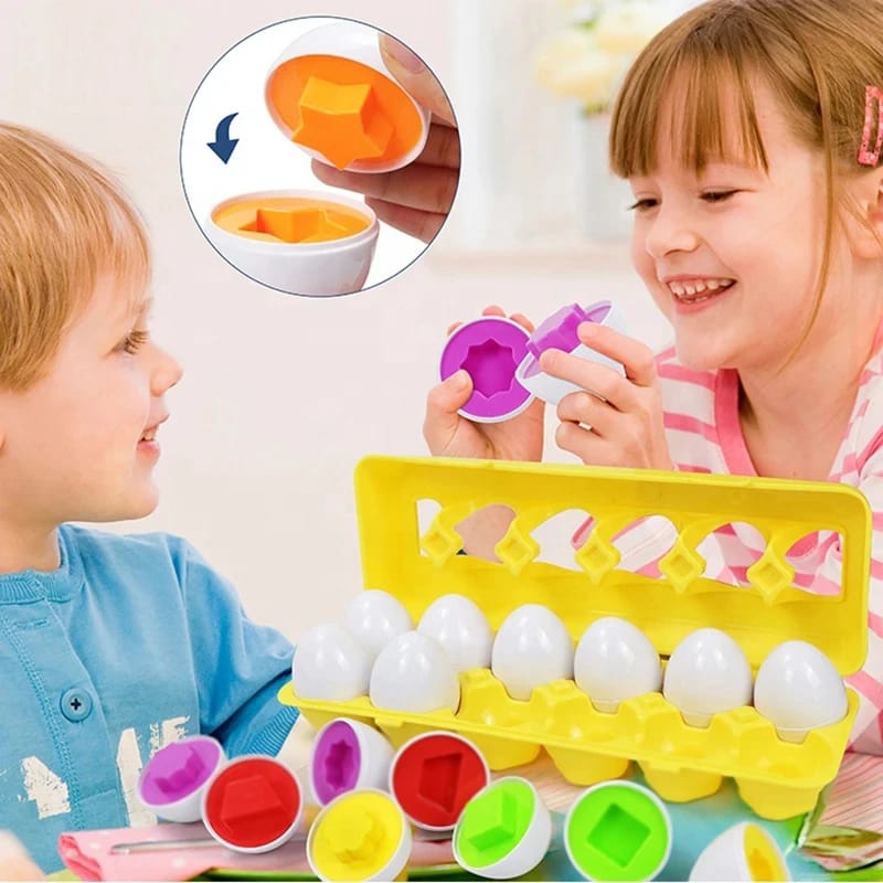 Juego Encaje Huevos Montessori