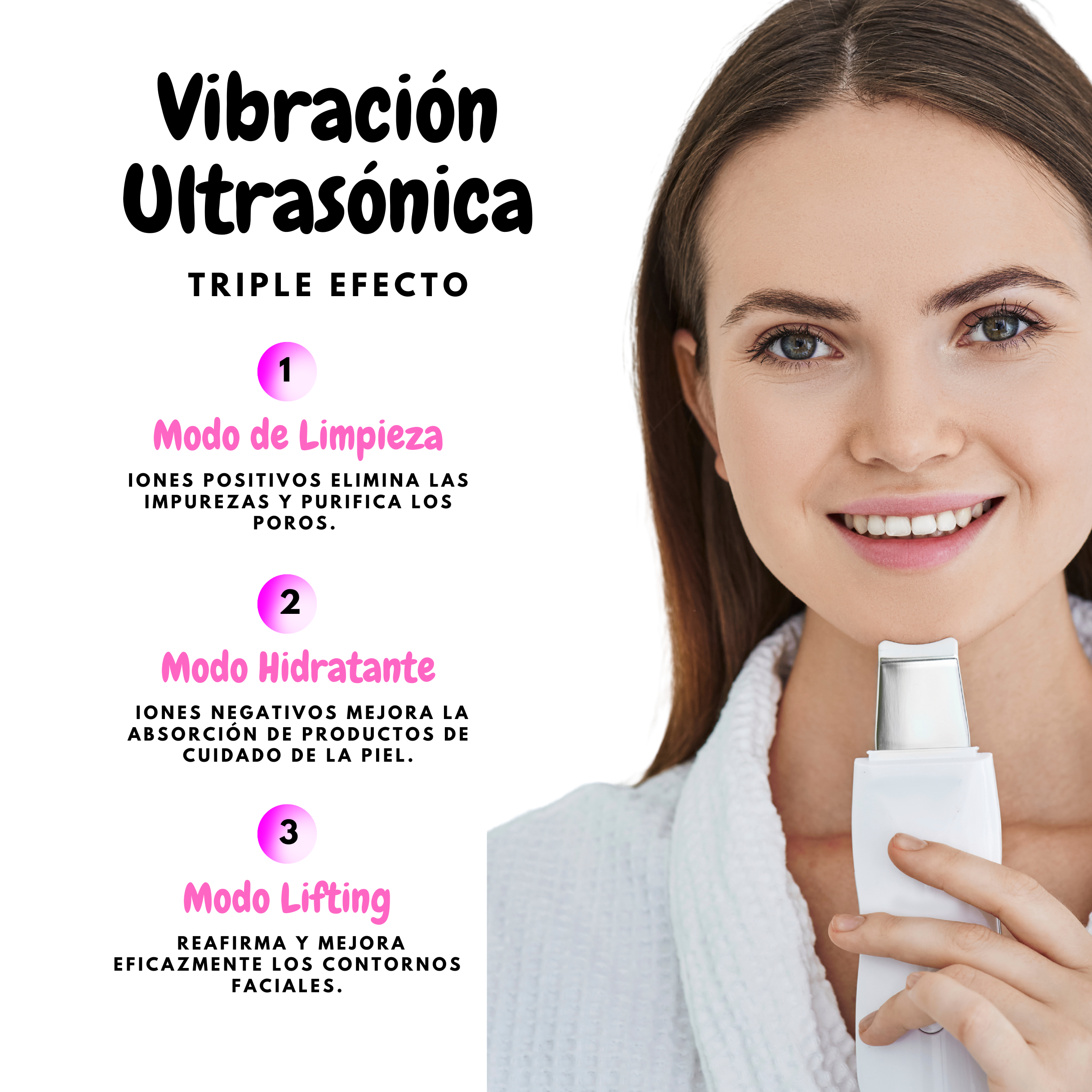 ✨ Paleta Ultrasónica – Limpieza, Lifting y Belleza en un Solo Paso ✨