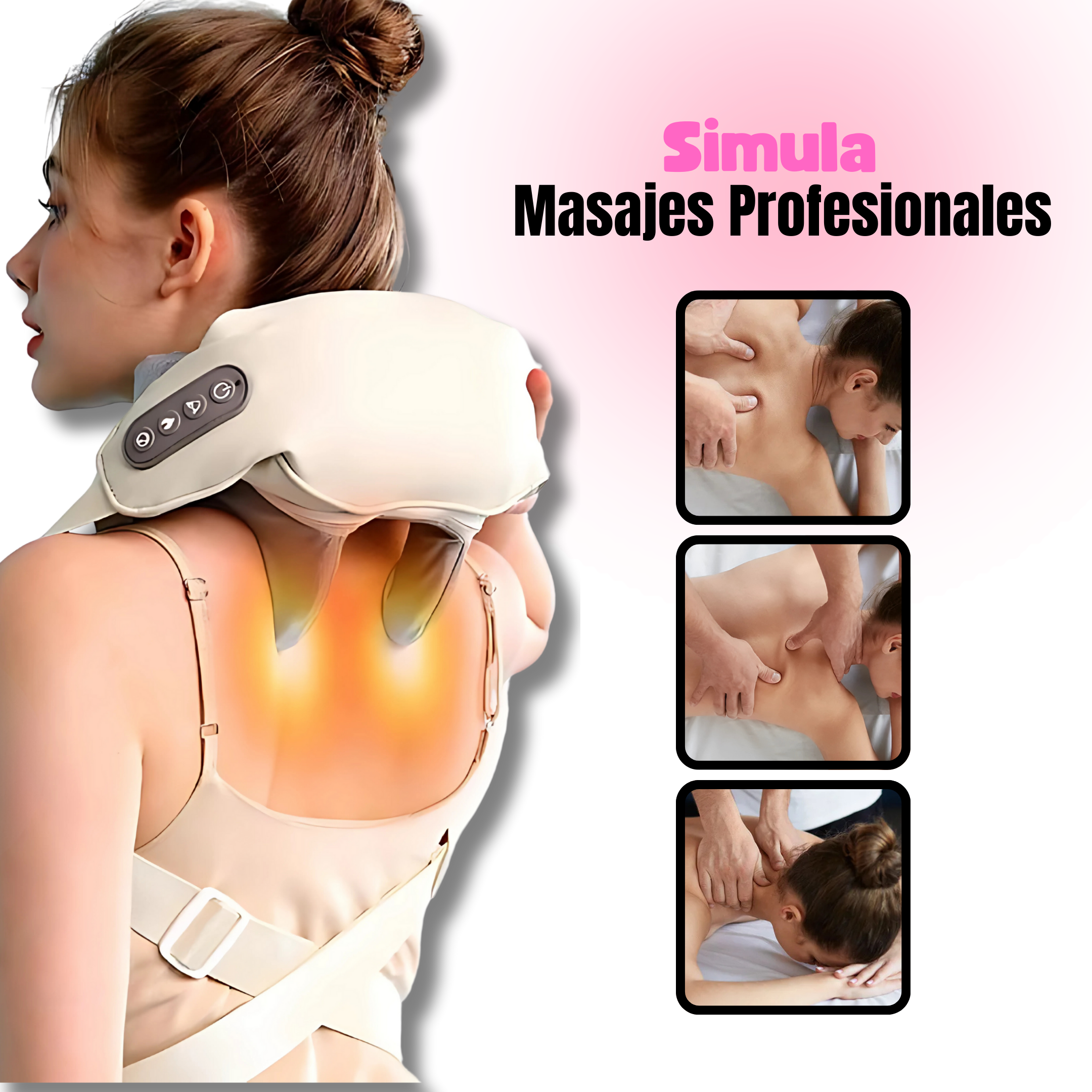 Masajeador de Cuello y Espalda con Calor Calmante💆‍♀️🔥