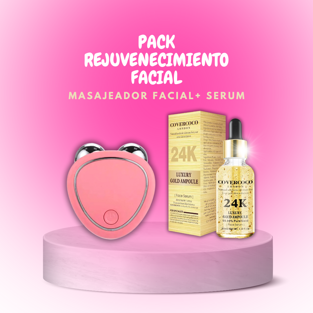 ✨ Masajeador Facial con Microcorriente + SERUM ✨